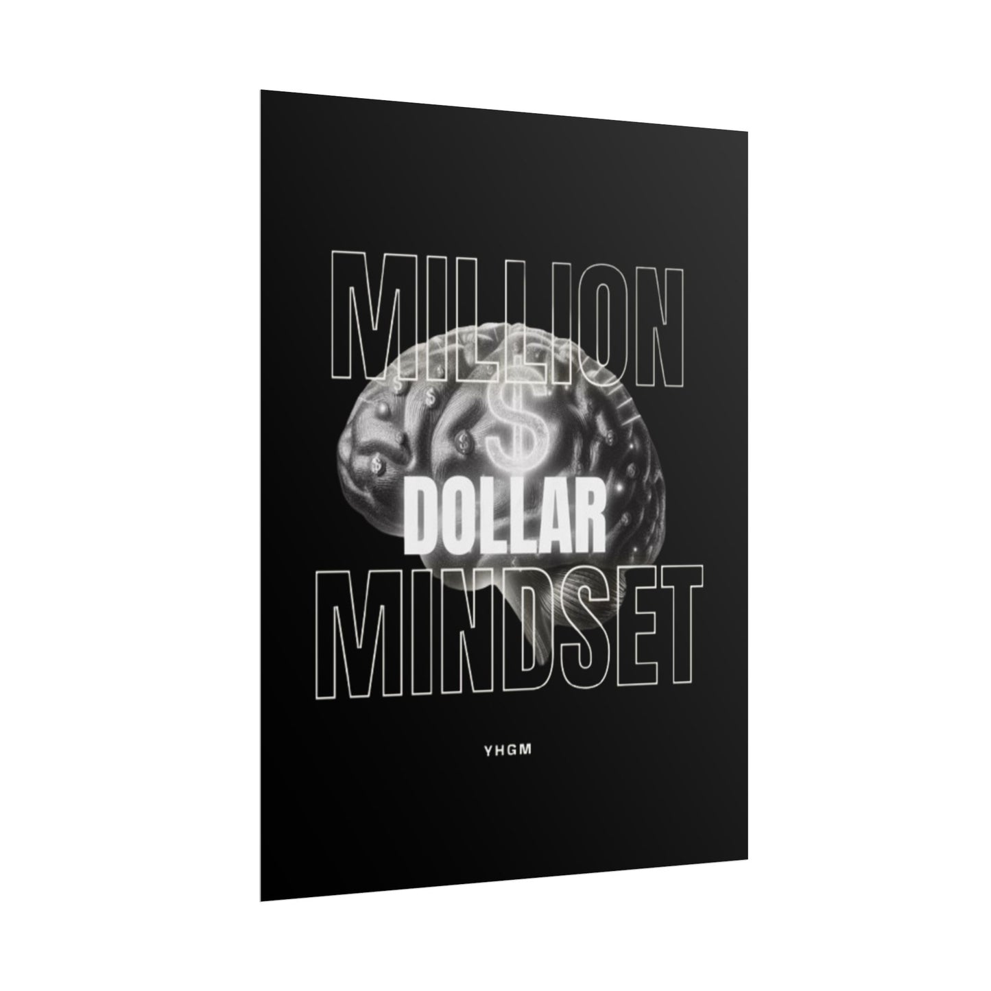 Rolled Poster — "Million Dollar Mindset" Motivational Wall Art