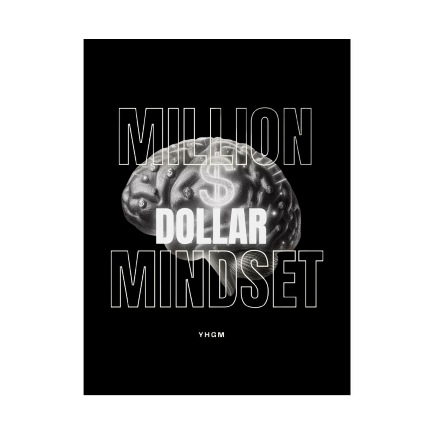 Rolled Poster — "Million Dollar Mindset" Motivational Wall Art
