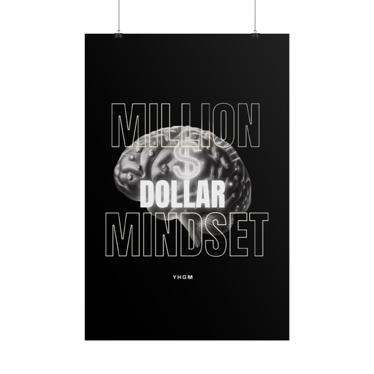 Rolled Poster — "Million Dollar Mindset" Motivational Wall Art