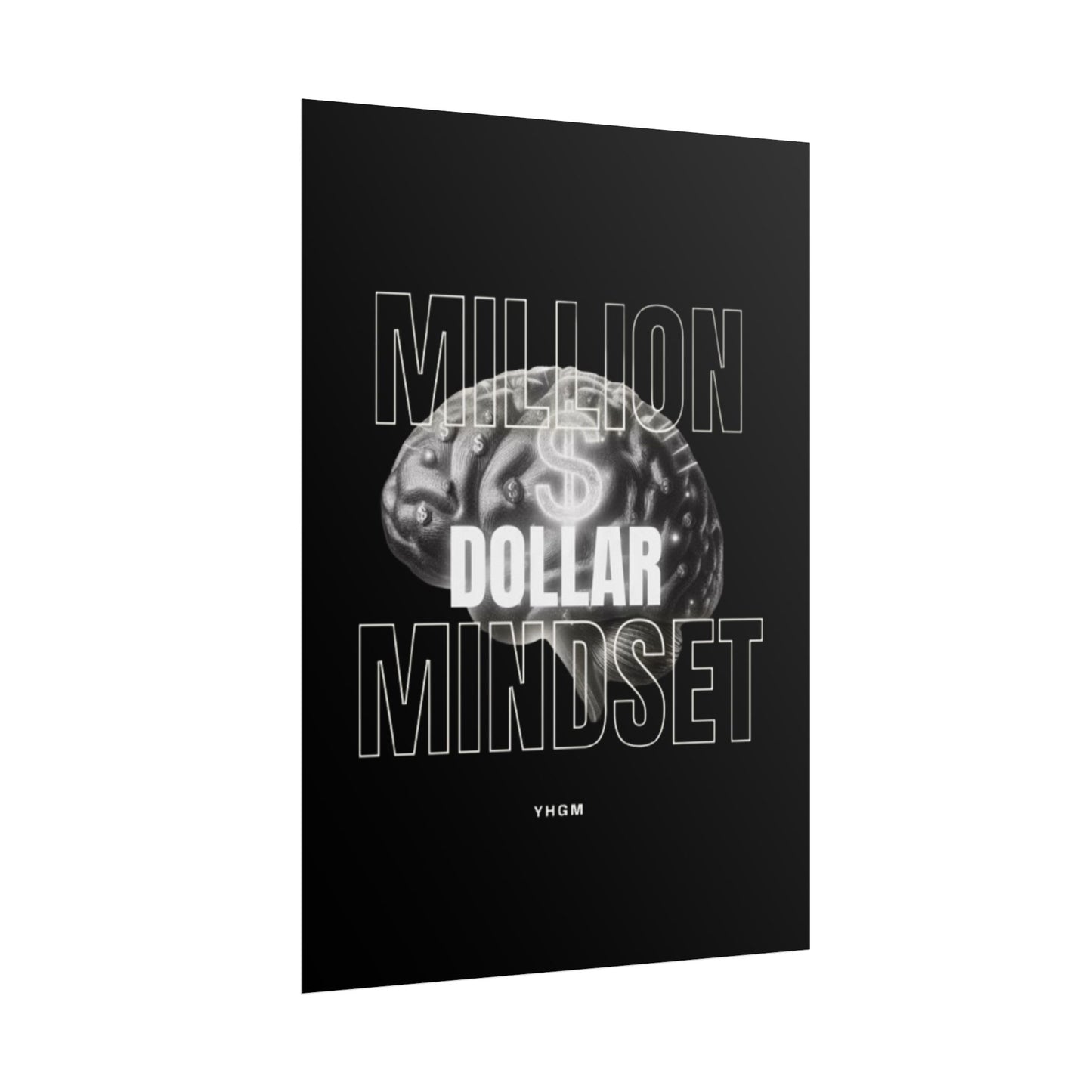 Rolled Poster — "Million Dollar Mindset" Motivational Wall Art