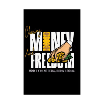 Freedom Over Fortune Motivational Poster - YHGM Edition