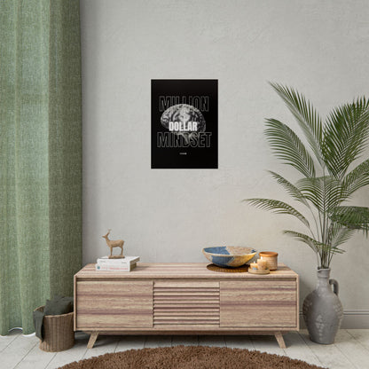 Rolled Poster — "Million Dollar Mindset" Motivational Wall Art