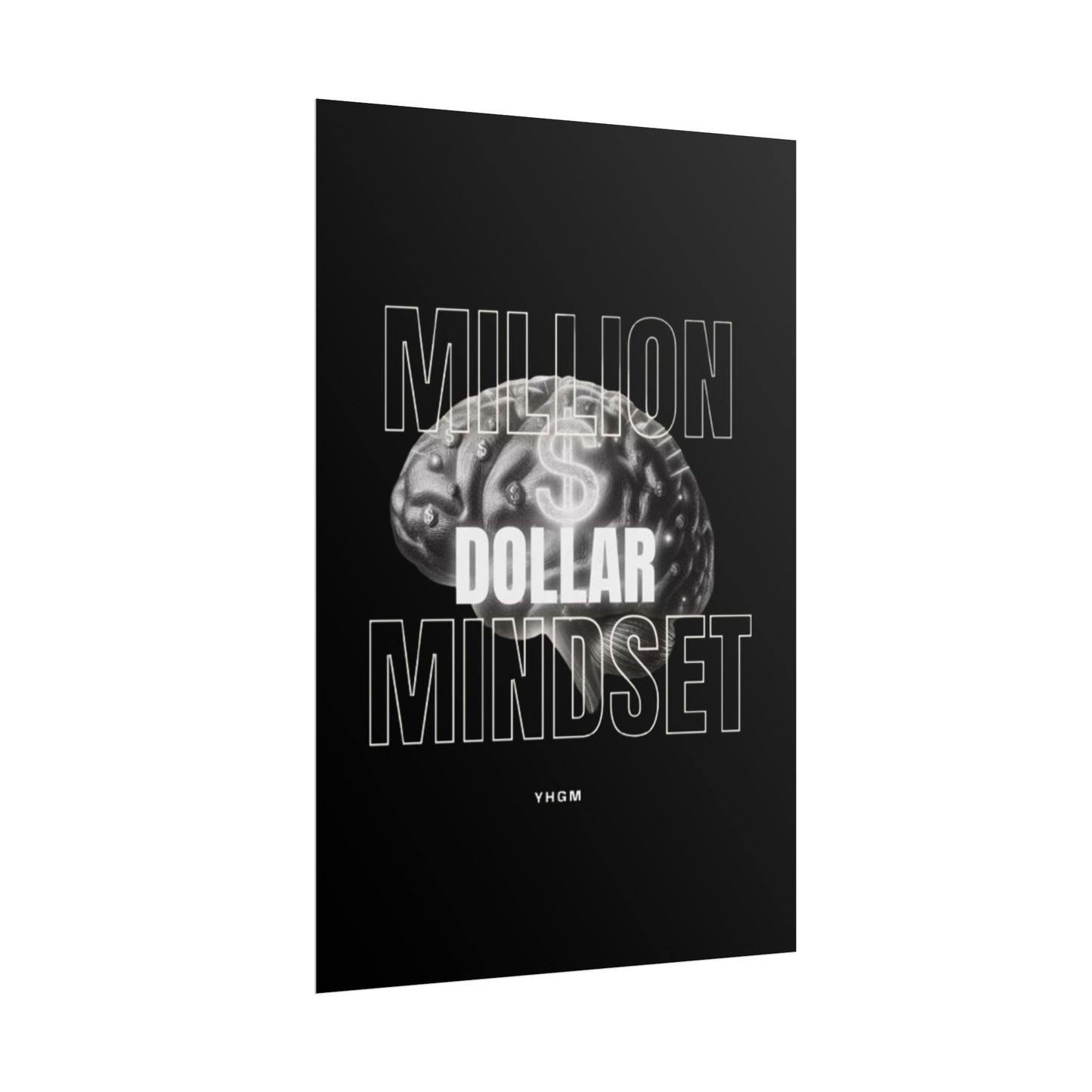Rolled Poster — "Million Dollar Mindset" Motivational Wall Art