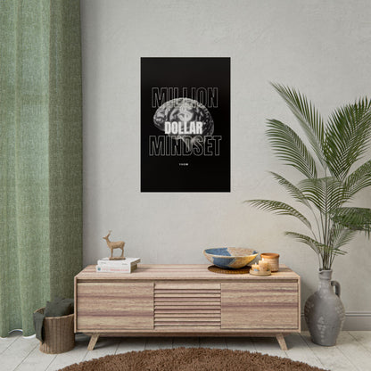 Rolled Poster — "Million Dollar Mindset" Motivational Wall Art