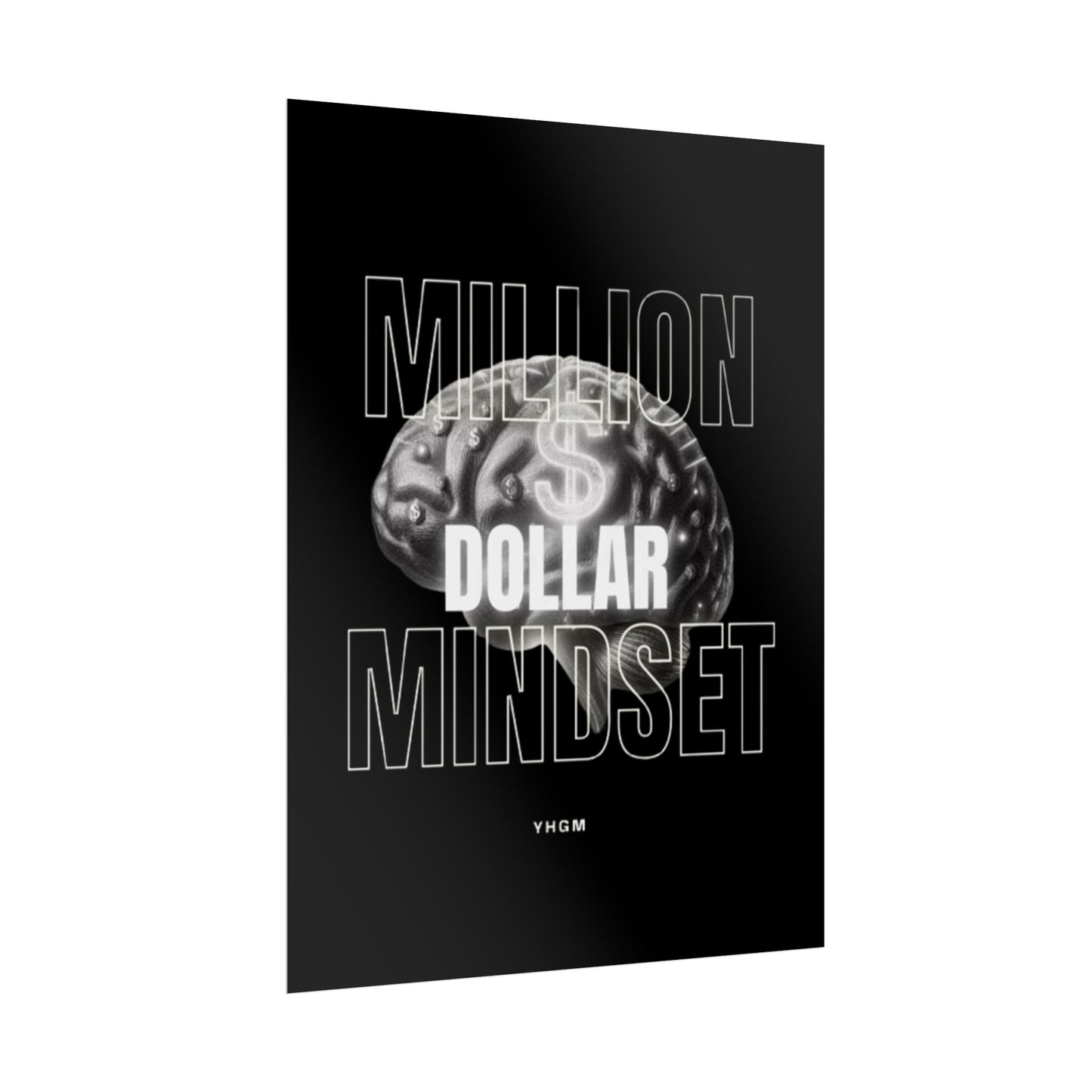 Rolled Poster — "Million Dollar Mindset" Motivational Wall Art