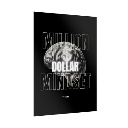 Rolled Poster — "Million Dollar Mindset" Motivational Wall Art