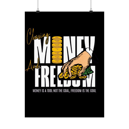YHGM Freedom Over Fortune motivational wall art poster, photo 7
