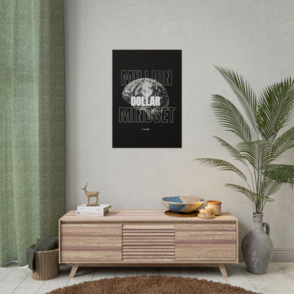 Rolled Poster — "Million Dollar Mindset" Motivational Wall Art