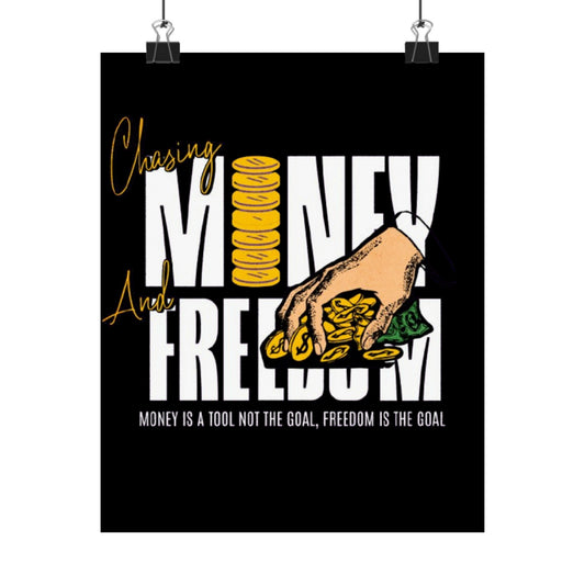 “Freedom Over Fortune” Motivational Poster – YHGM Edition