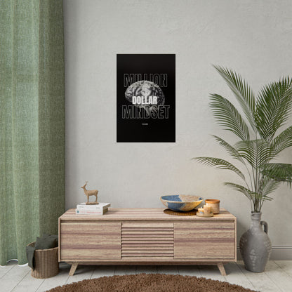 Rolled Poster — "Million Dollar Mindset" Motivational Wall Art
