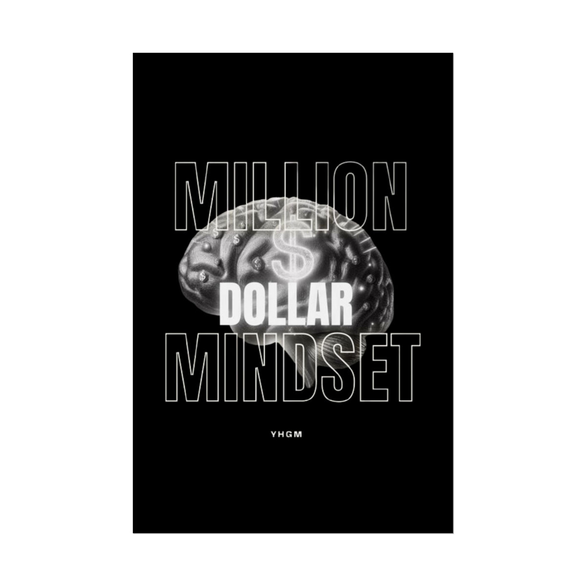 YHGM Million Dollar Mindset rolled wall art poster, photo 6