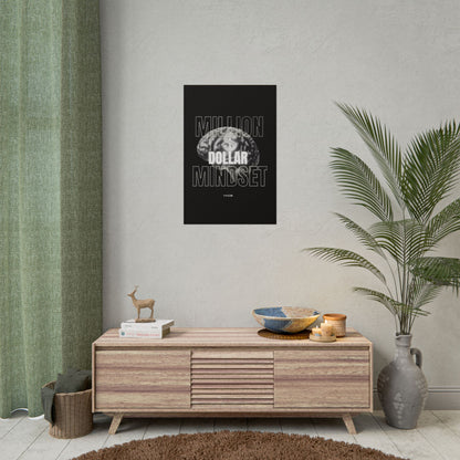 Rolled Poster — "Million Dollar Mindset" Motivational Wall Art