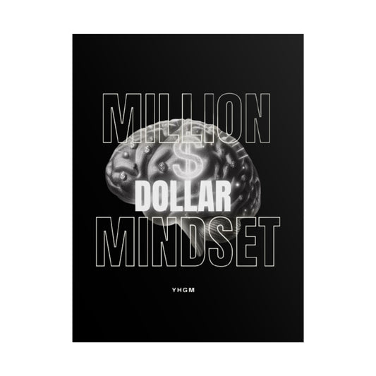 Rolled Poster — "Million Dollar Mindset" Motivational Wall Art
