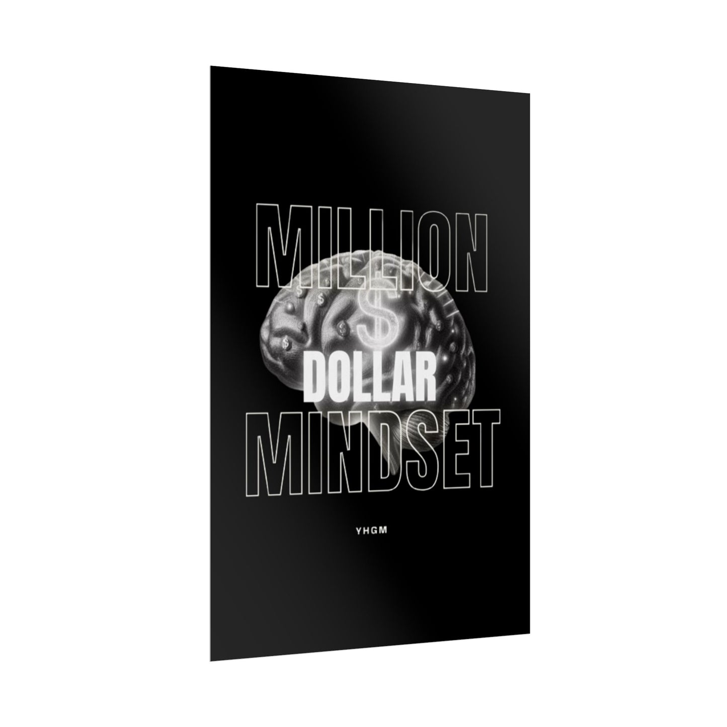 Rolled Poster — "Million Dollar Mindset" Motivational Wall Art