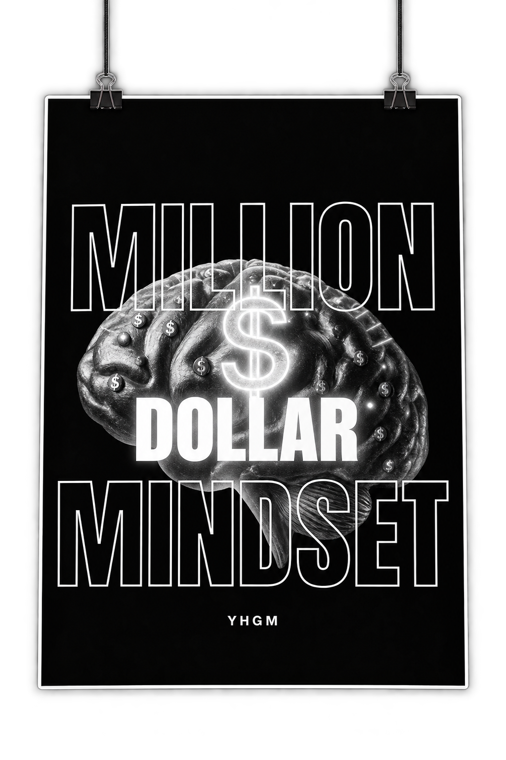 YHGM Million Dollar Mindset rolled wall art poster, photo 1