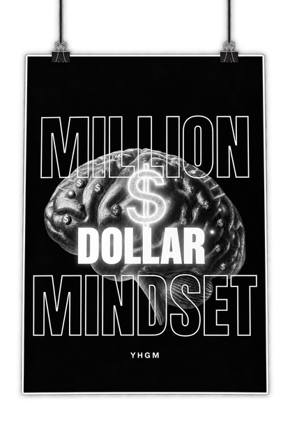 YHGM Million Dollar Mindset rolled wall art poster, photo 1